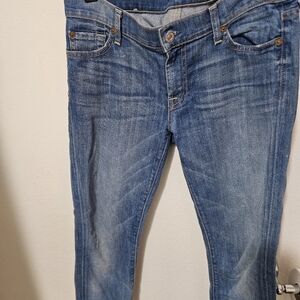 7 For All ManKind. The Skinny Crop & Roll Size 28